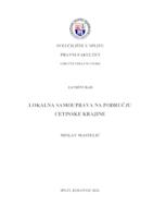 Lokalna samouprava na području Cetinske krajine