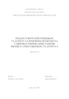 POJAM I VRSTE INDUSTRIJSKOG VLASNIŠTVA S POSEBNIM OSVRTOM NA CARINSKI I INSPEKCIJSKI NADZOR PROMETA INDUSTRIJSKOG VLASNIŠTVA