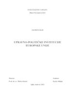prikaz prve stranice dokumenta Upravno - političke institucije Europske unije