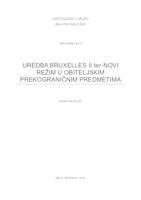 prikaz prve stranice dokumenta UREDBA BRUXELLES II TER-NOVI REŽIM U OBITELJSKIM PREKOGRANIČNIM PREDMETIMA